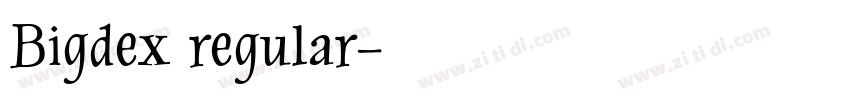 Bigdex regular字体转换